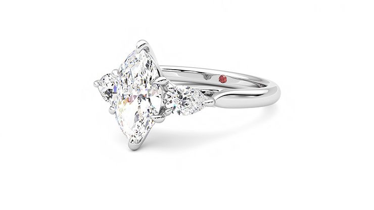 Taylor & Hart Affinity Marquise Engagement Ring 360 degree image 25