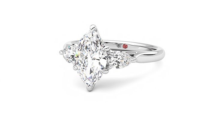 Taylor & Hart Affinity Marquise Engagement Ring 360 degree image 26