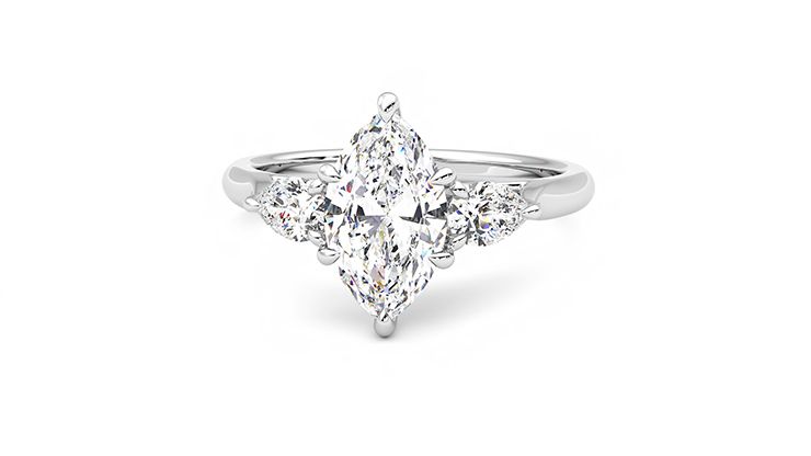 Taylor & Hart Affinity Marquise Engagement Ring 360 degree image 28