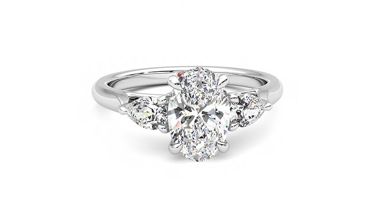 Taylor & Hart Affinity Oval Engagement Ring 360 degree image 2