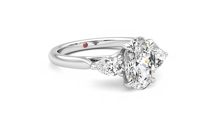 Taylor & Hart Affinity Oval Engagement Ring 360 degree image 5