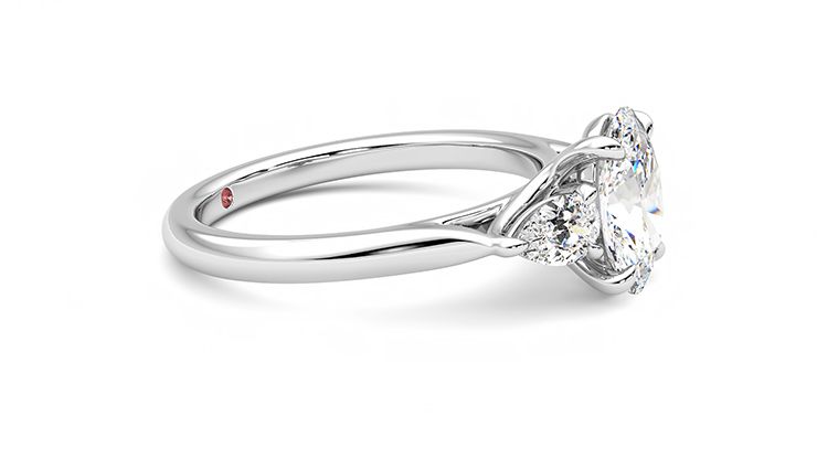 Taylor & Hart Affinity Oval Engagement Ring 360 degree image 8