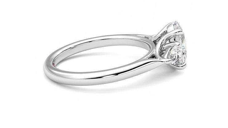 Taylor & Hart Affinity Oval Engagement Ring 360 degree image 10
