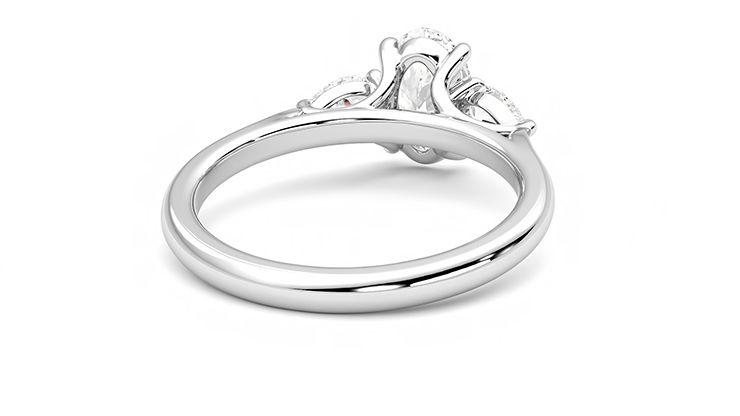 Taylor & Hart Affinity Oval Engagement Ring 360 degree image 14