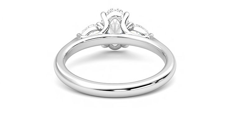 Taylor & Hart Affinity Oval Engagement Ring 360 degree image 15
