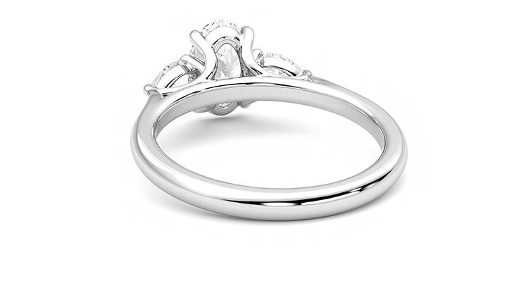 Taylor & Hart Affinity Oval Engagement Ring 360 degree image 16