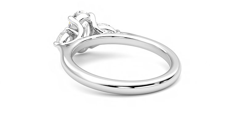 Taylor & Hart Affinity Oval Engagement Ring 360 degree image 17