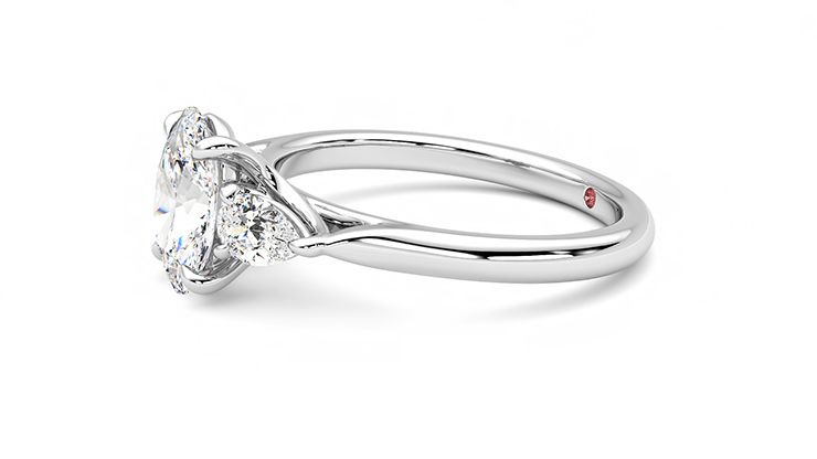 Taylor & Hart Affinity Oval Engagement Ring 360 degree image 22