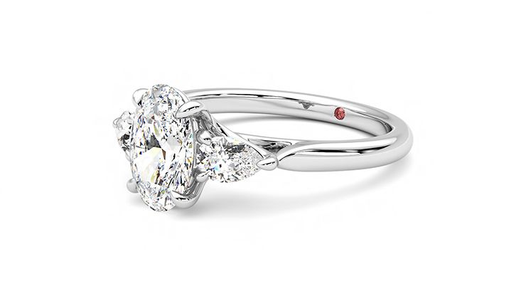 Taylor & Hart Affinity Oval Engagement Ring 360 degree image 24