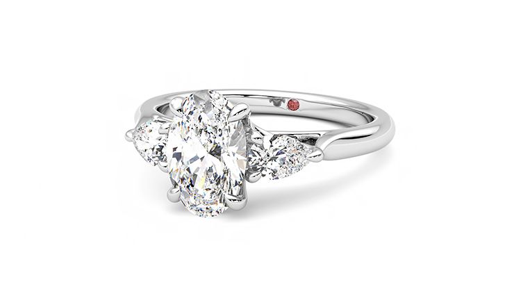 Taylor & Hart Affinity Oval Engagement Ring 360 degree image 26