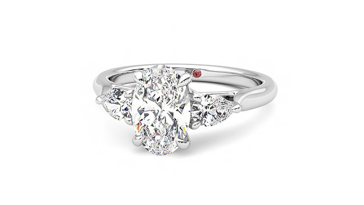 Taylor & Hart Affinity Oval Engagement Ring 360 degree image 27