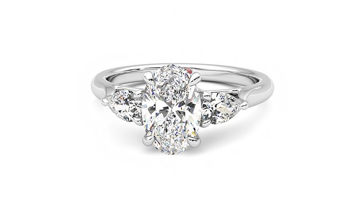 Taylor & Hart Affinity Oval Engagement Ring 360 degree image 28