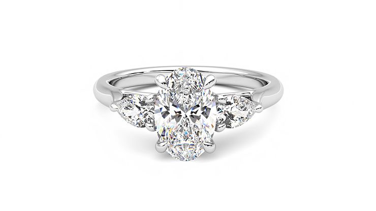 Taylor & Hart Affinity Oval Engagement Ring 360 degree image 29