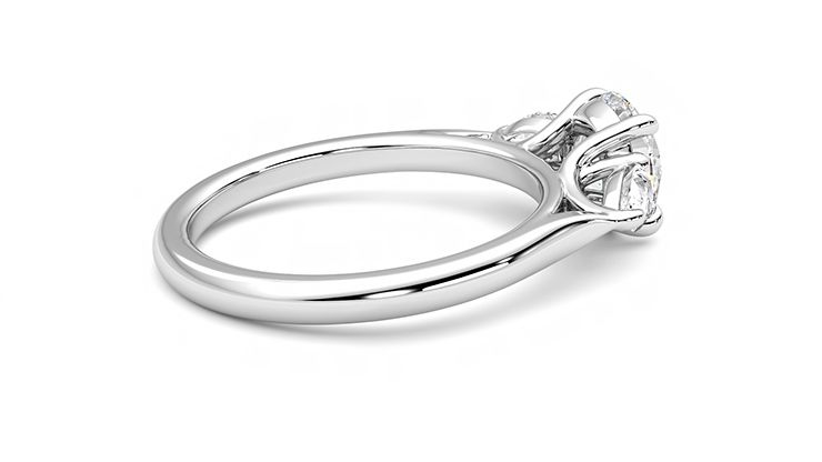 Taylor & Hart Affinity Round Engagement Ring 360 degree image 11