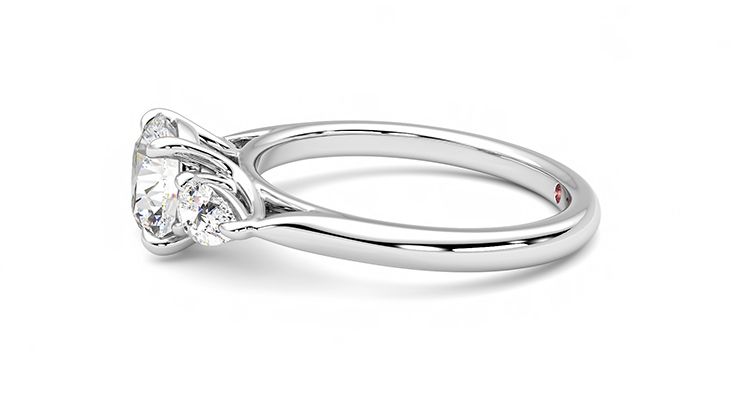 Taylor & Hart Affinity Round Engagement Ring 360 degree image 21
