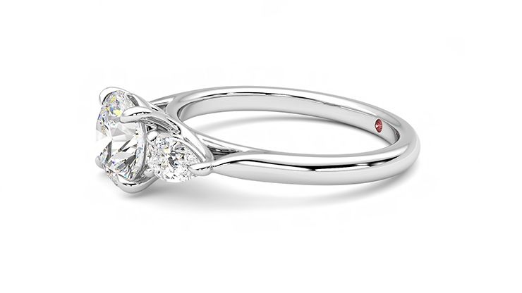Taylor & Hart Affinity Round Engagement Ring 360 degree image 22