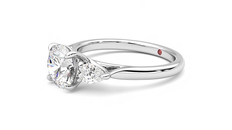 Taylor & Hart Affinity Round Engagement Ring 360 degree image 23