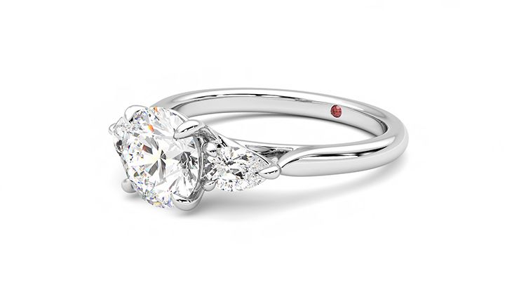 Taylor & Hart Affinity Round Engagement Ring 360 degree image 24