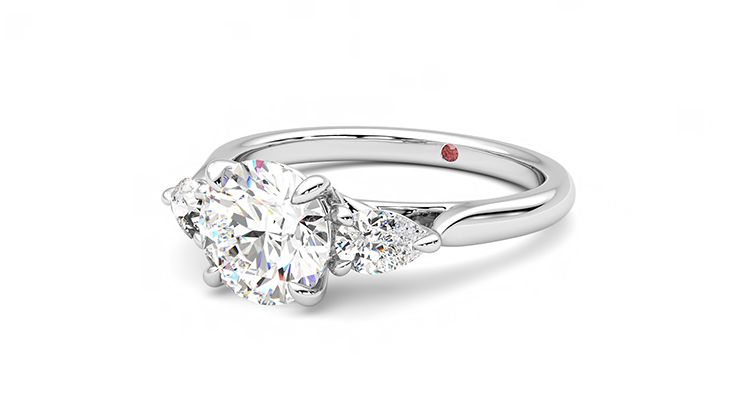 Taylor & Hart Affinity Round Engagement Ring 360 degree image 25