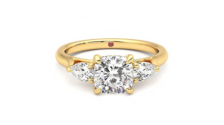 Taylor & Hart Affinity Cushion Engagement Ring 360 degree image 1