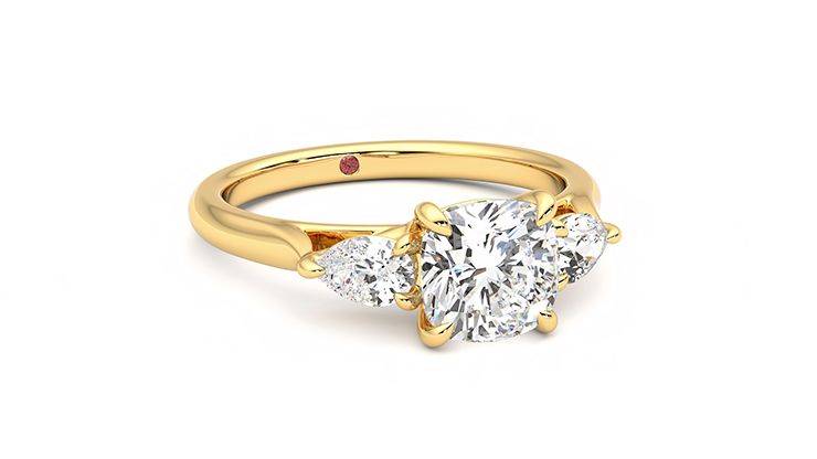 Taylor & Hart Affinity Cushion Engagement Ring 360 degree image 4