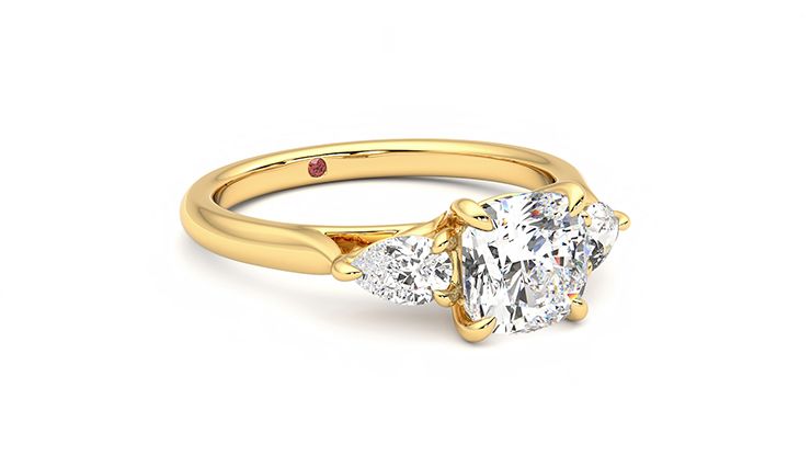 Taylor & Hart Affinity Cushion Engagement Ring 360 degree image 5