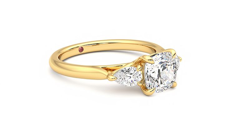 Taylor & Hart Affinity Cushion Engagement Ring 360 degree image 6