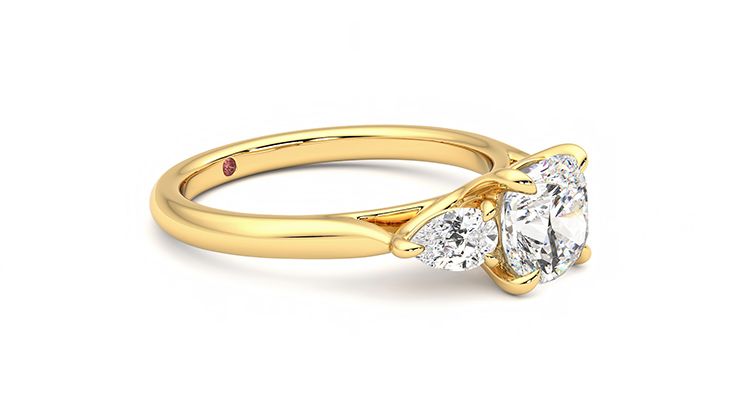 Taylor & Hart Affinity Cushion Engagement Ring 360 degree image 7