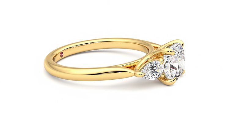 Taylor & Hart Affinity Cushion Engagement Ring 360 degree image 8