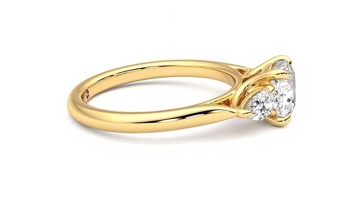 Taylor & Hart Affinity Cushion Engagement Ring 360 degree image 9