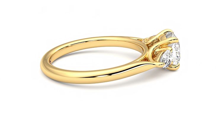 Taylor & Hart Affinity Cushion Engagement Ring 360 degree image 10
