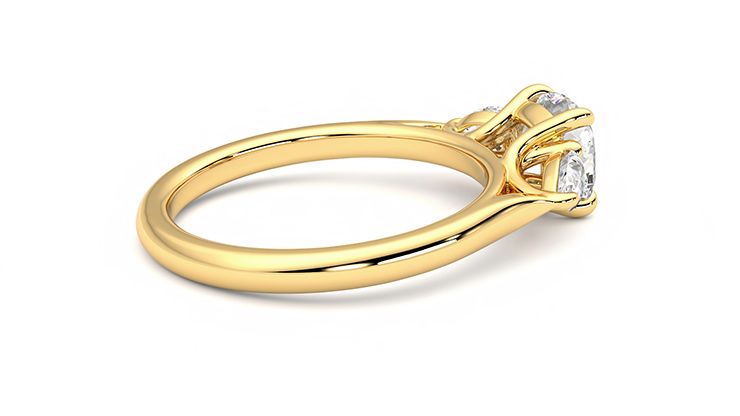 Taylor & Hart Affinity Cushion Engagement Ring 360 degree image 11