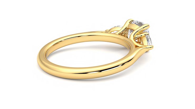 Taylor & Hart Affinity Cushion Engagement Ring 360 degree image 12