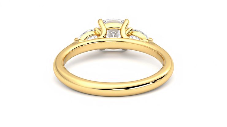 Taylor & Hart Affinity Cushion Engagement Ring 360 degree image 15