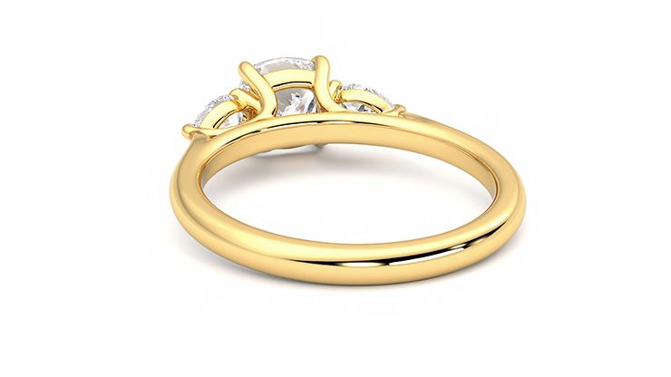 Taylor & Hart Affinity Cushion Engagement Ring 360 degree image 16