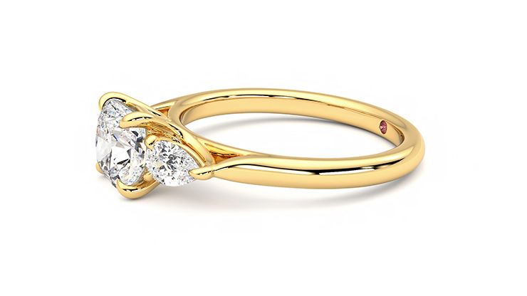 Taylor & Hart Affinity Cushion Engagement Ring 360 degree image 22
