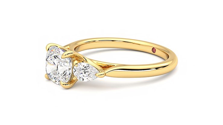 Taylor & Hart Affinity Cushion Engagement Ring 360 degree image 23