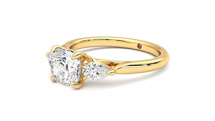 Taylor & Hart Affinity Cushion Engagement Ring 360 degree image 24