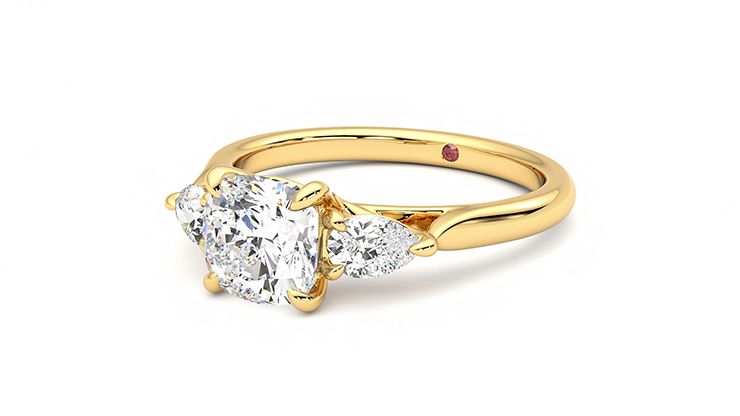 Taylor & Hart Affinity Cushion Engagement Ring 360 degree image 25