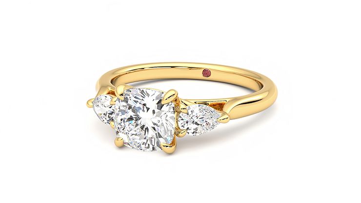 Taylor & Hart Affinity Cushion Engagement Ring 360 degree image 26