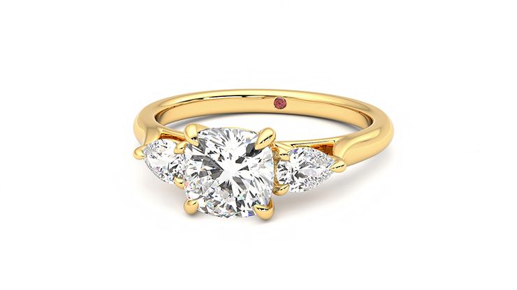 Taylor & Hart Affinity Cushion Engagement Ring 360 degree image 27
