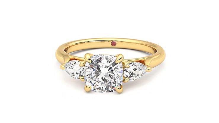 Taylor & Hart Affinity Cushion Engagement Ring 360 degree image 28