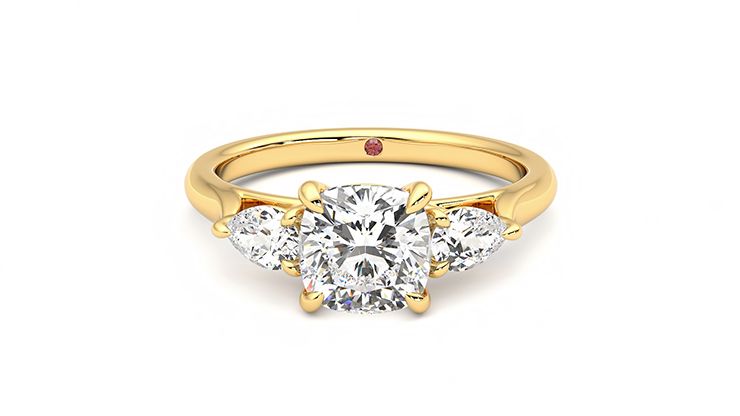 Taylor & Hart Affinity Cushion Engagement Ring 360 degree image 29