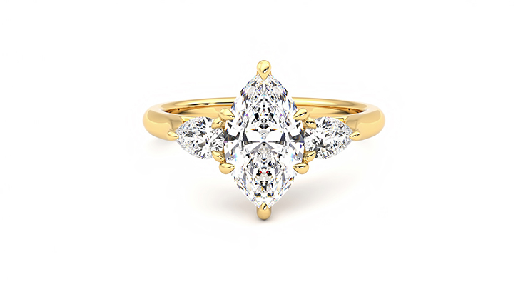 Taylor & Hart Affinity Marquise Engagement Ring 360 detail 01