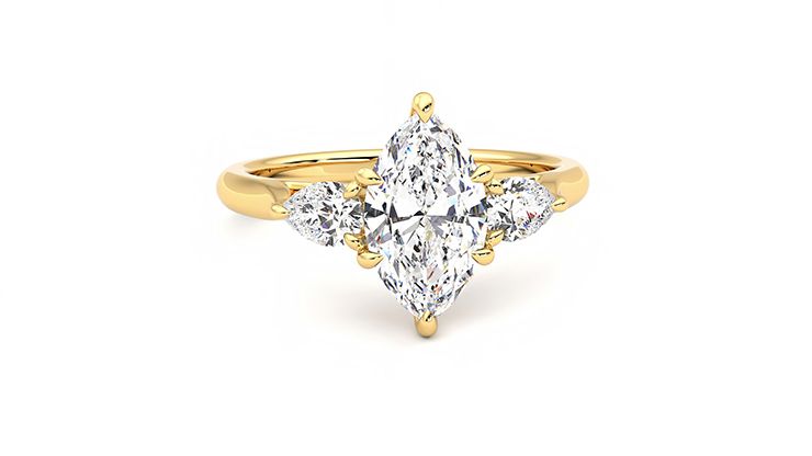 Taylor & Hart Affinity Marquise Engagement Ring 360 degree image 2