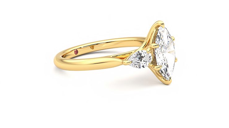 Taylor & Hart Affinity Marquise Engagement Ring 360 degree image 7