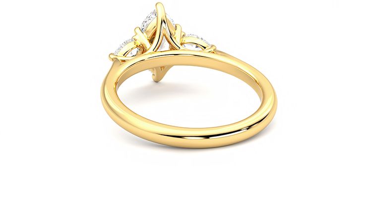 Taylor & Hart Affinity Marquise Engagement Ring 360 degree image 16