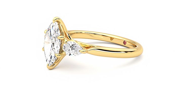 Taylor & Hart Affinity Marquise Engagement Ring 360 degree image 23