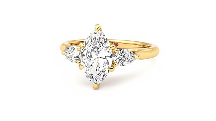 Taylor & Hart Affinity Marquise Engagement Ring 360 degree image 27