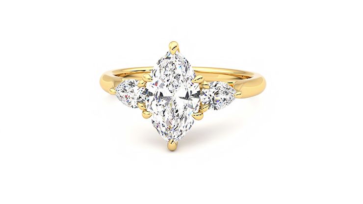 Taylor & Hart Affinity Marquise Engagement Ring 360 degree image 28